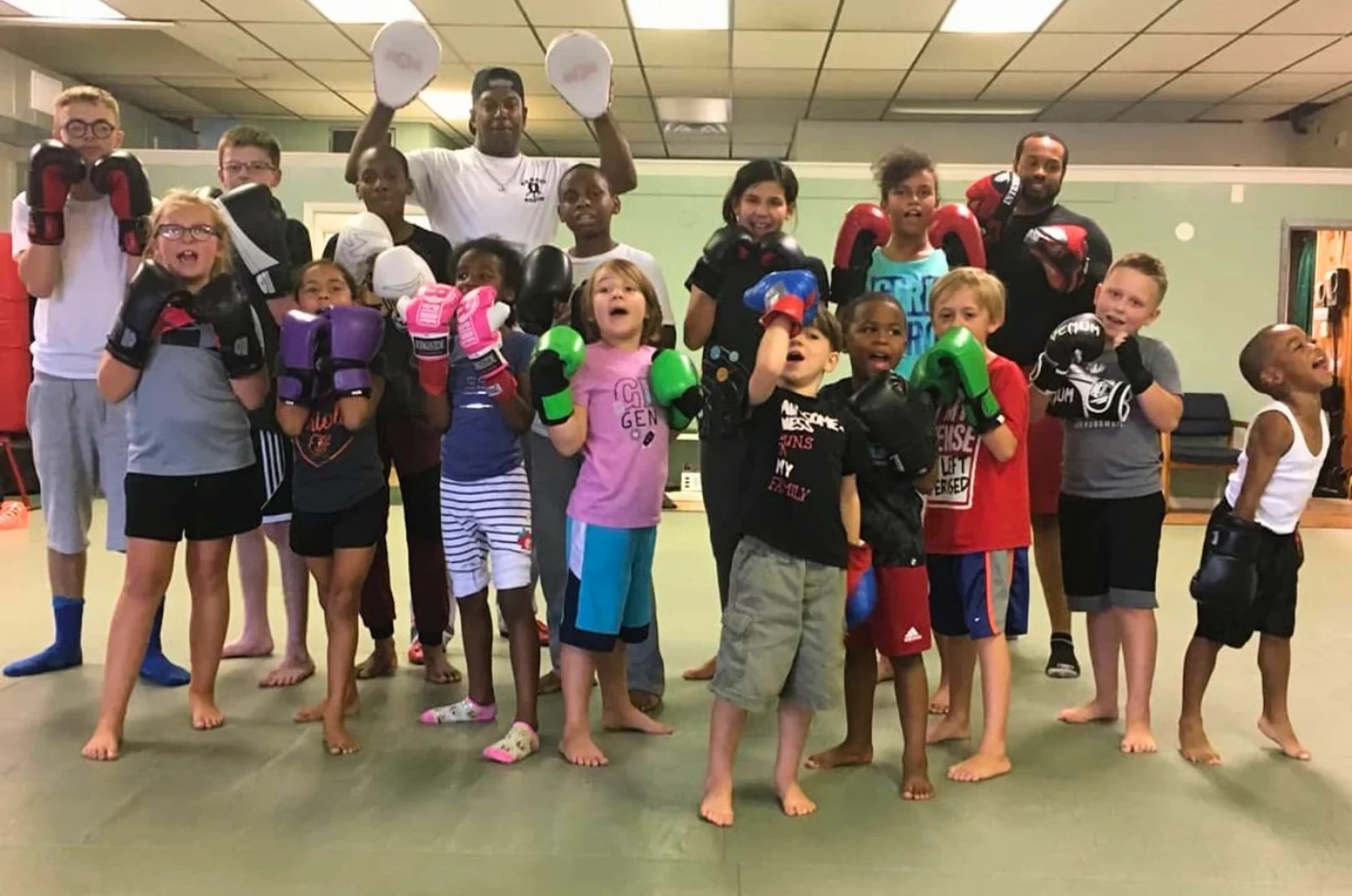 Kids learning patience through martial arts